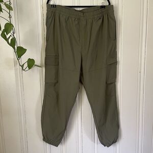 All in Motion Men Green Utility Cargo Tapered Legs Jogger Pants Size XXL